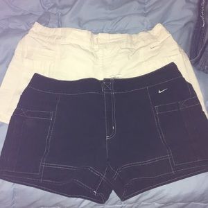 Nike Black + White shorts, 12-14